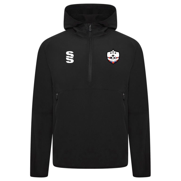 Globe Bullough Park FC - Dual Elite 1/4 Zip Hoody / Rain Jacket - Black
